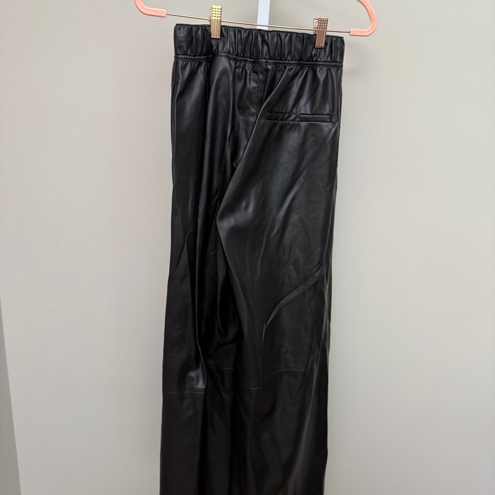 H&M Black Leather Pants size XS - Picture 3 of 5